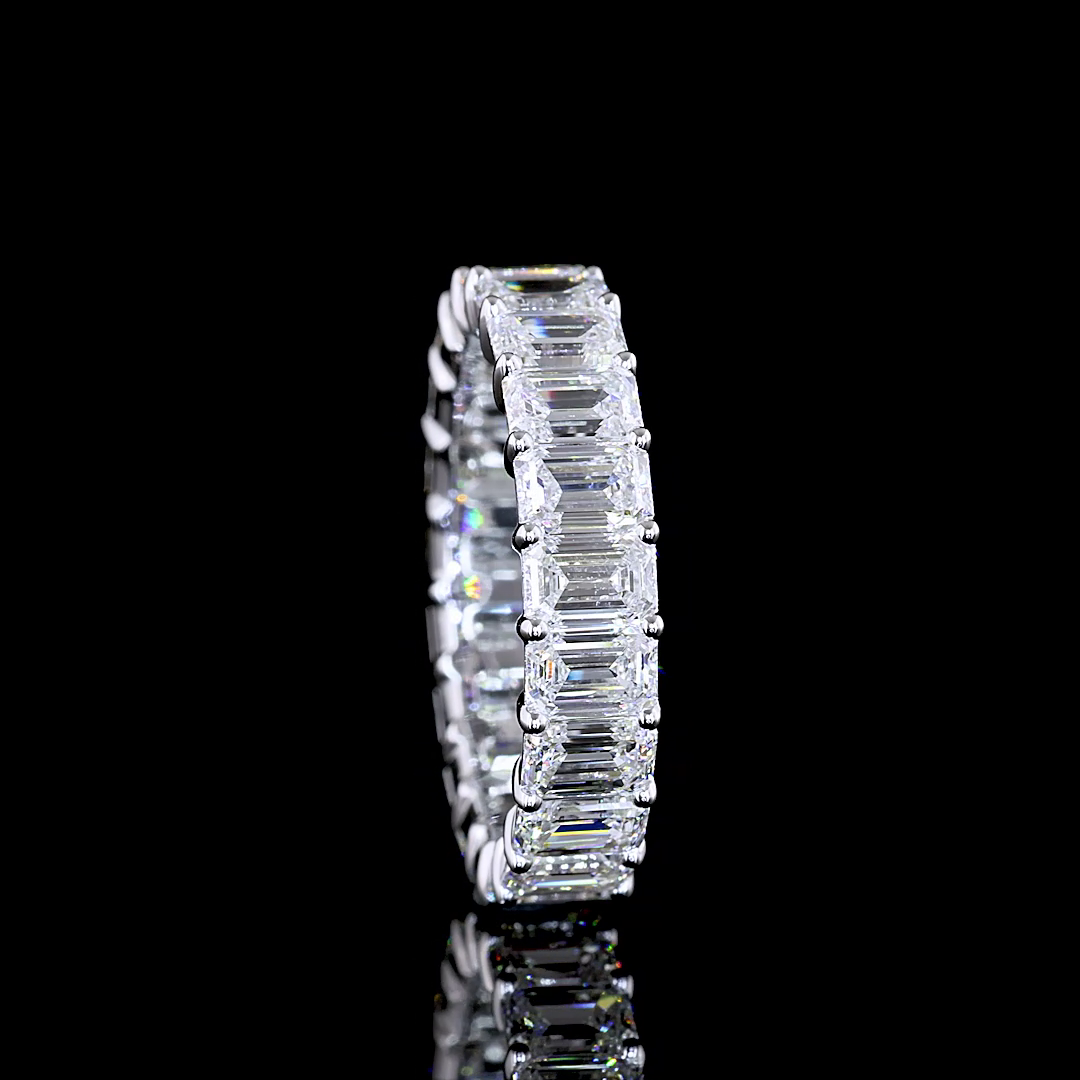 4-1/2ctw Emerald Prong Diamond Eternity Band