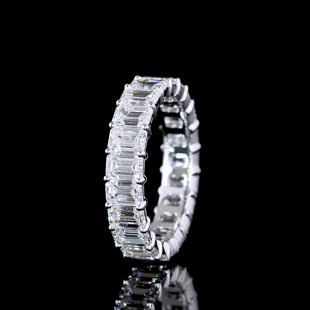 4-1/2ctw Emerald Prong Diamond Eternity Band