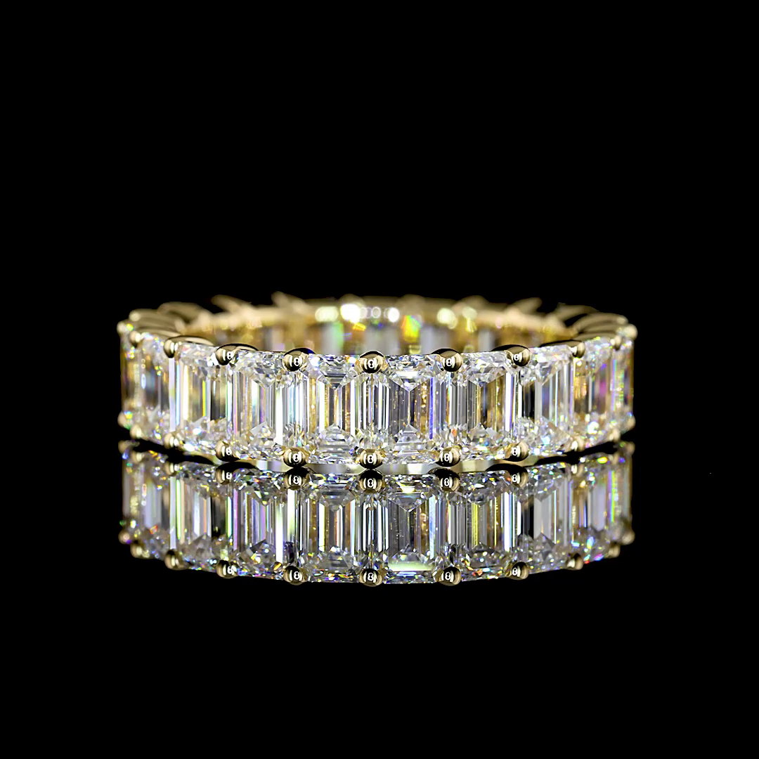 4-1/2ctw Emerald Prong Diamond Eternity Band