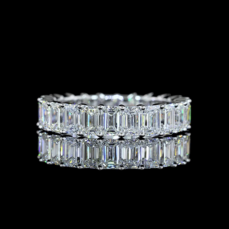 4ctw Emerald Prong Diamond Eternity Band