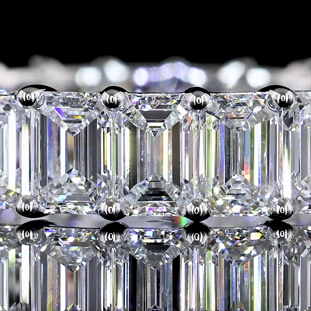 4ctw Emerald Prong Diamond Eternity Band