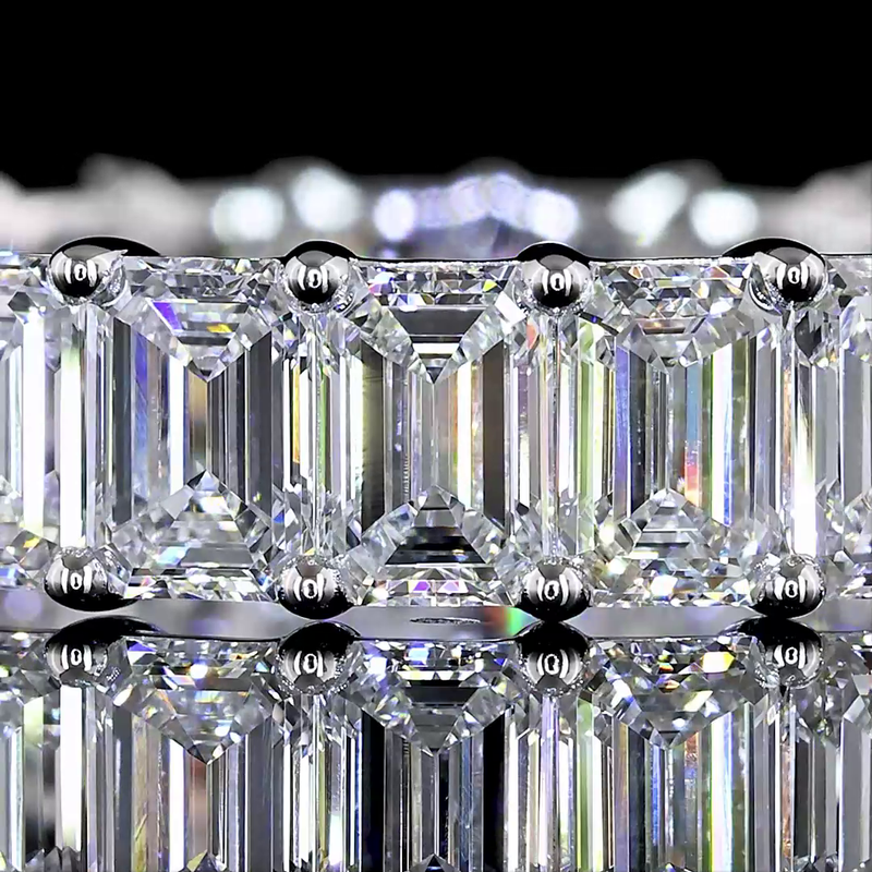 4ctw Emerald Prong Diamond Eternity Band