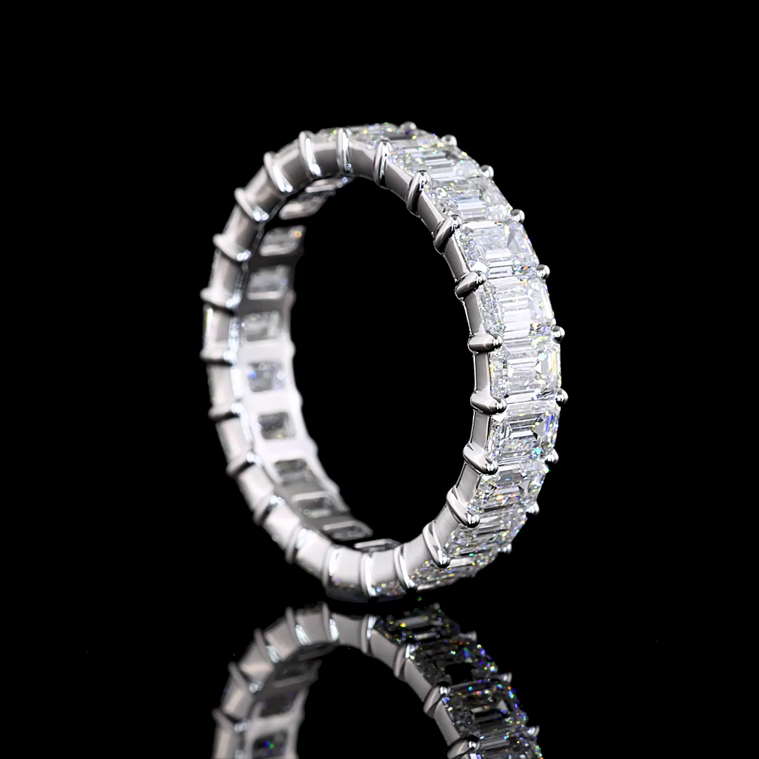 4ctw Emerald Prong Diamond Eternity Band