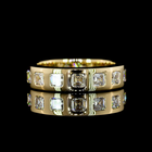 3-1/2ctw Asscher Flush Diamond Eternity Band