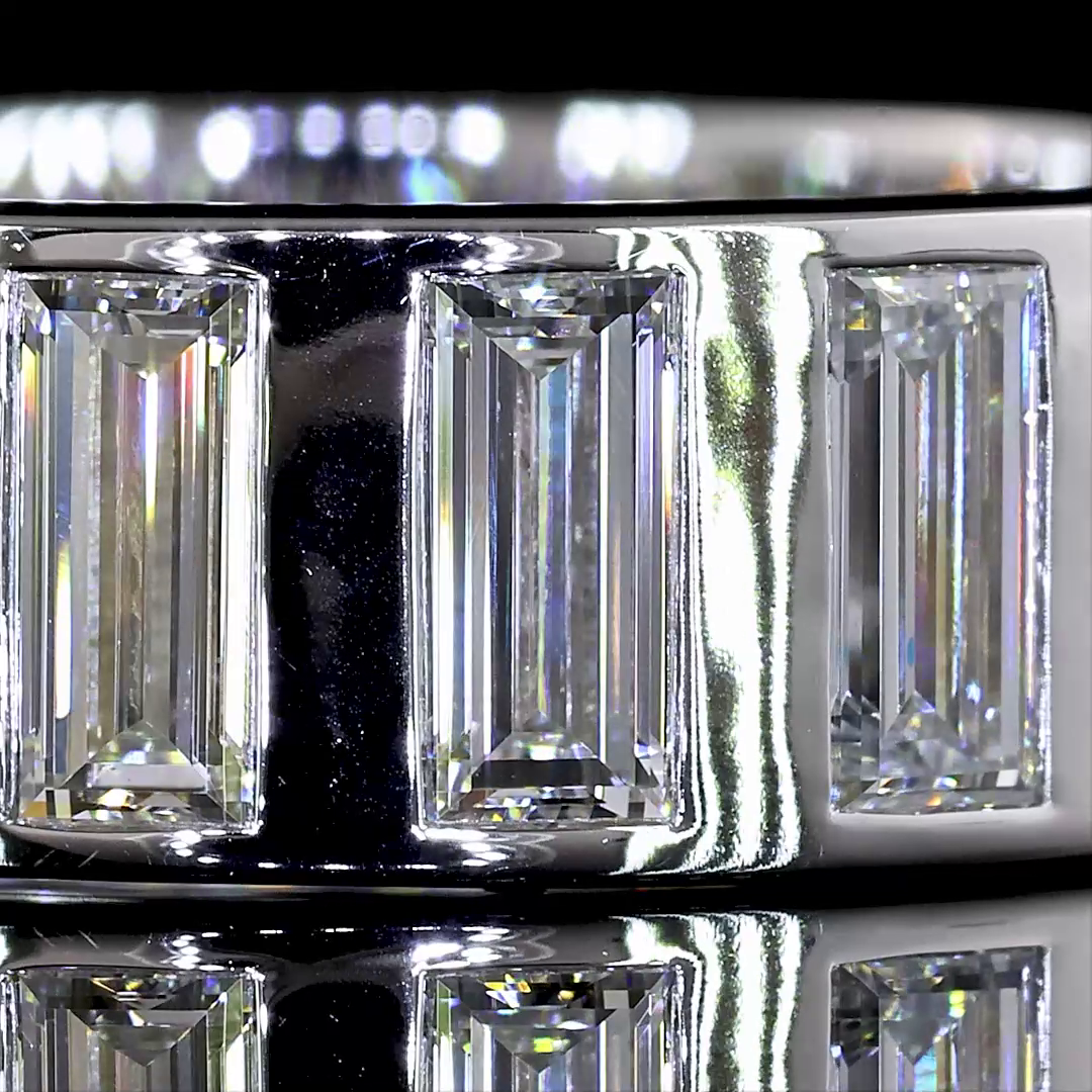 4ctw Baguette Flush Diamond Eternity Band