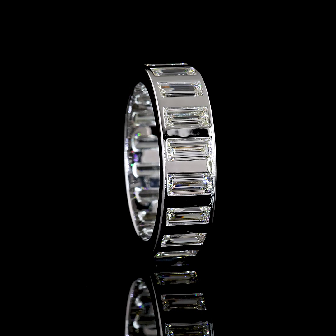 4ctw Baguette Flush Diamond Eternity Band