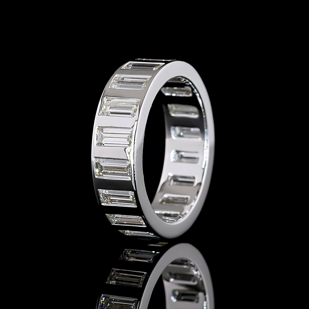 4ctw Baguette Flush Diamond Eternity Band