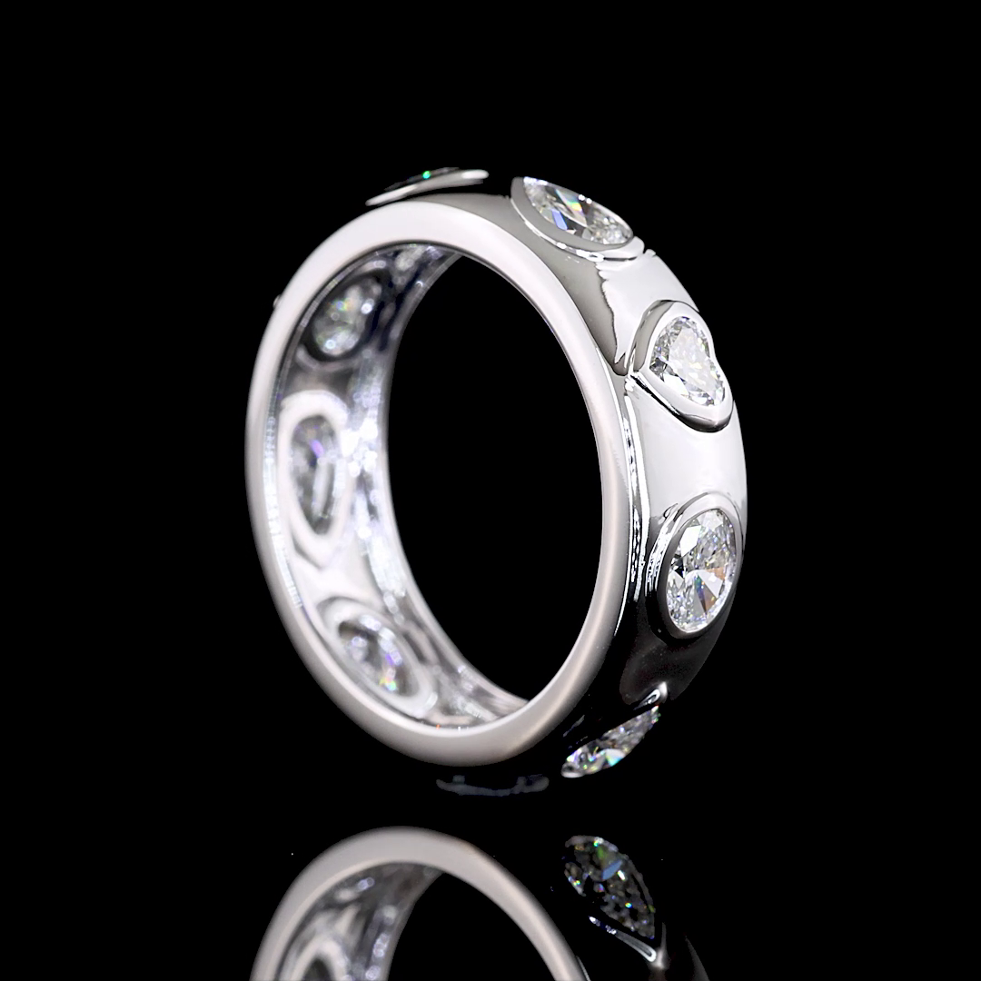 1-1/2ctw Mixed Shape East West Flush Diamond Eternity Band