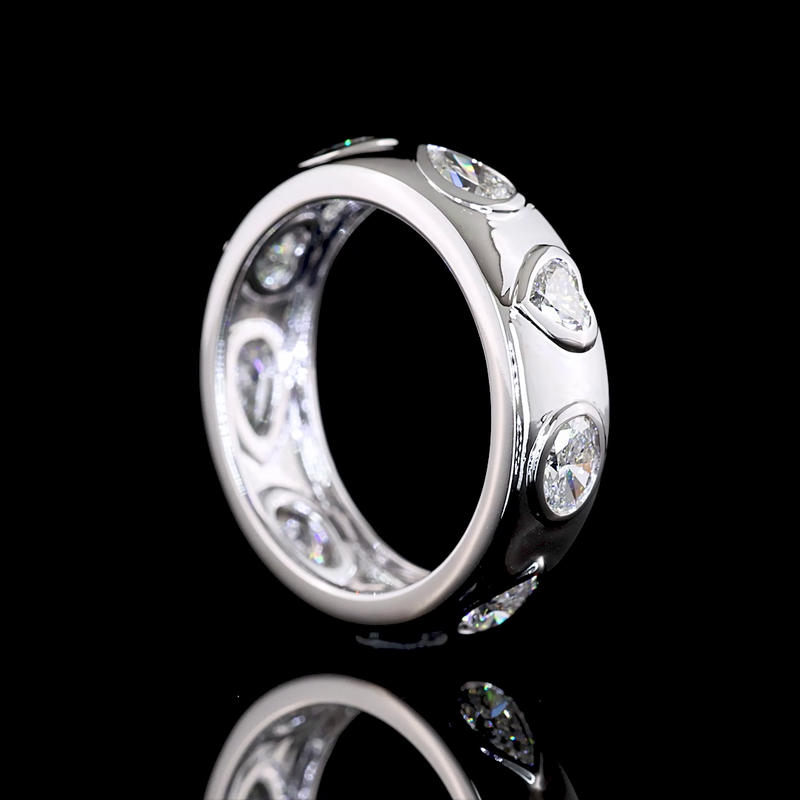 1-1/2ctw Mixed Shape East West Flush Diamond Eternity Band