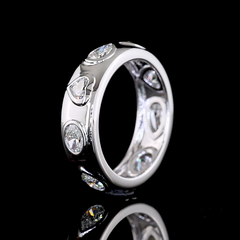 1-1/2ctw Mixed Shape East West Flush Diamond Eternity Band
