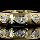 1-1/2ctw Mixed Shape East West Flush Diamond Eternity Band
