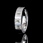 1-1/2ctw Emerald Half Bezel Diamond Eternity Band