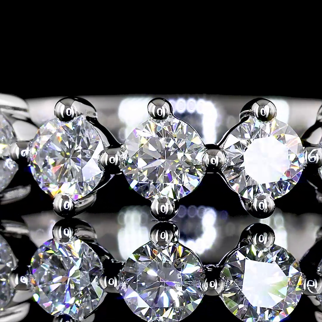 3/4ctw Prong Round Half Eternity Band