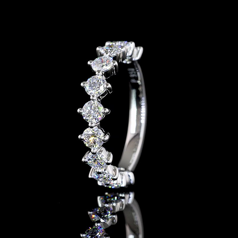 3/4ctw Prong Round Half Eternity Band
