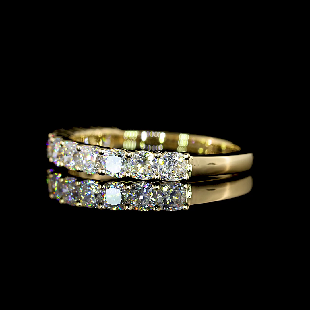 1ctw Prong Cushion Half Eternity Band