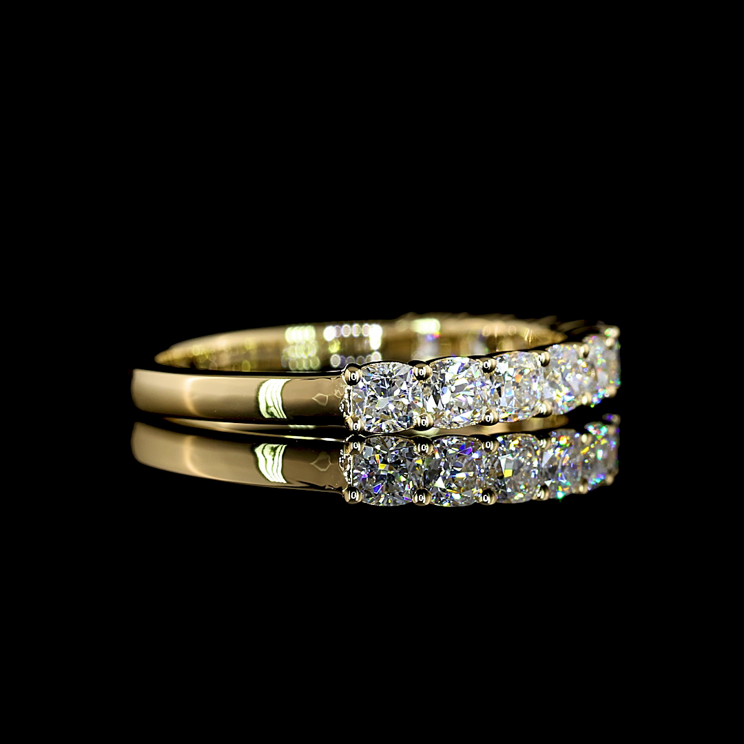 1ctw Prong Cushion Half Eternity Band