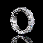 7ctw Emerald & Oval Prong Diamond Eternity Band