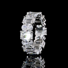 7ctw Emerald & Oval Prong Diamond Eternity Band