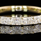 2-1/4ctw Prong East West Radiant Half Eternity Band