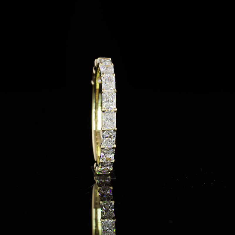 2-1/4ctw Prong East West Radiant Half Eternity Band