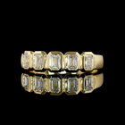 1-3/4ctw Bezel Emerald Five Stone Band