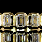 1-3/4ctw Bezel Emerald Five Stone Band