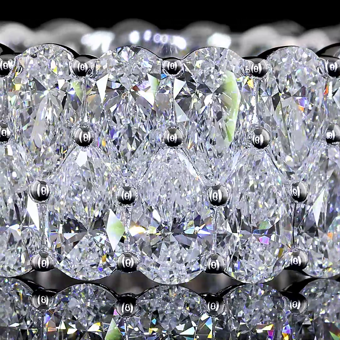 10ctw Pear Prong Diamond Eternity Band