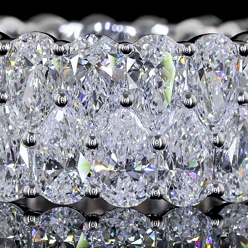 10ctw Pear Prong Diamond Eternity Band
