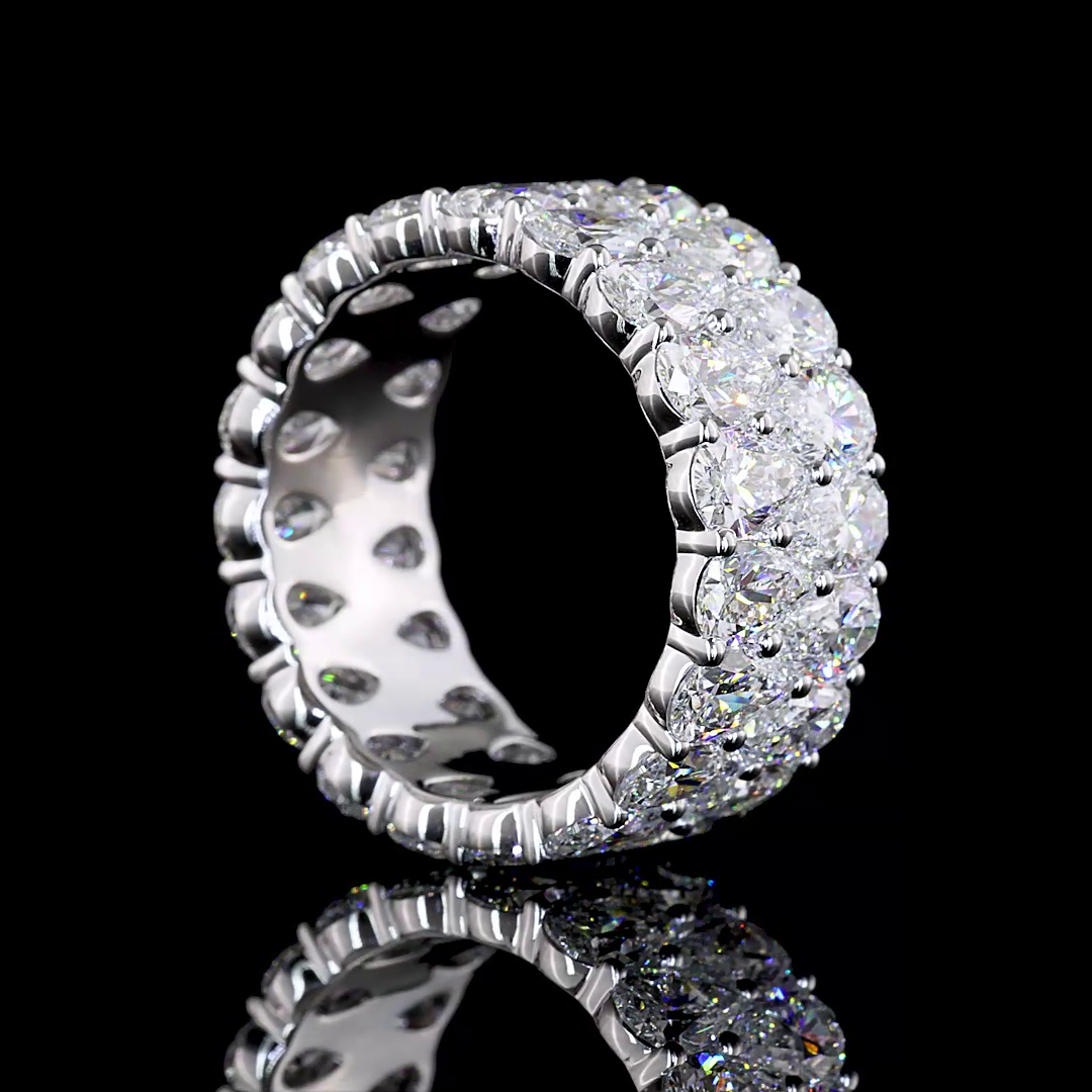 10ctw Pear Prong Diamond Eternity Band
