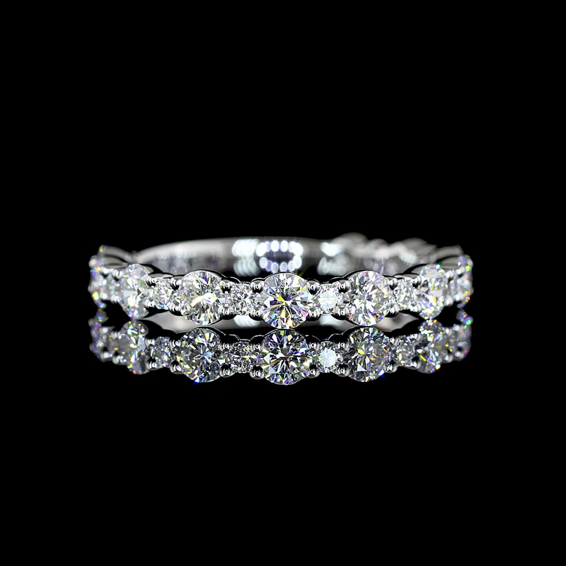 3/4ctw Prong Round 3/4 Eternity Band