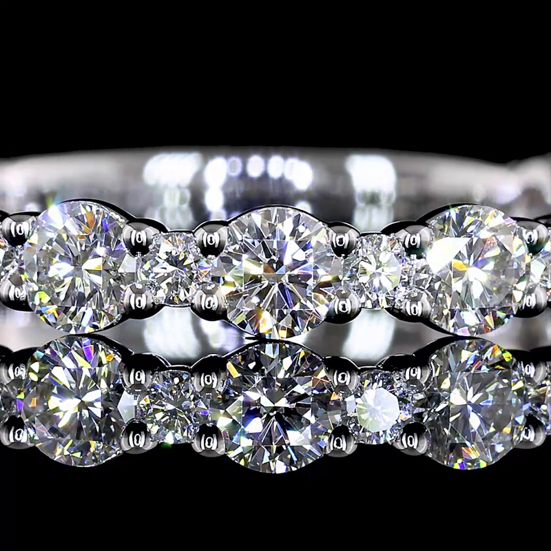 3/4ctw Prong Round 3/4 Eternity Band