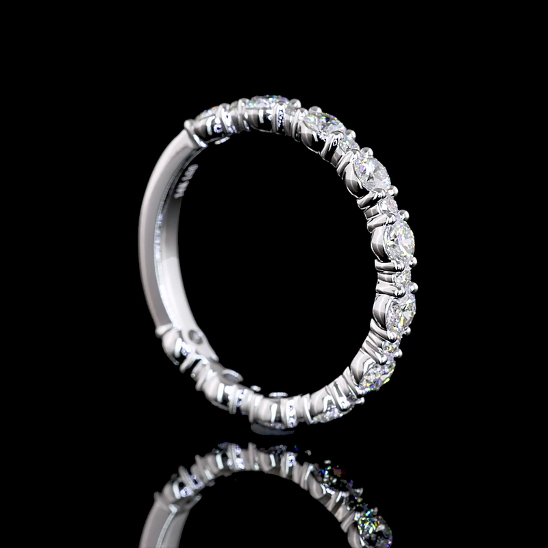 3/4ctw Prong Round 3/4 Eternity Band