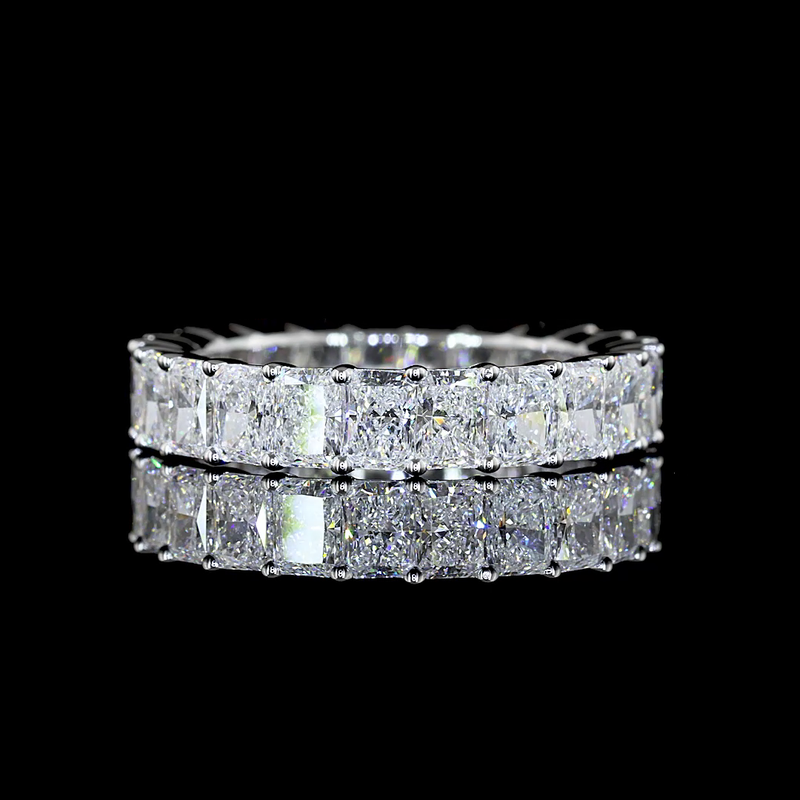 4ctw Radiant Prong Diamond Eternity Band