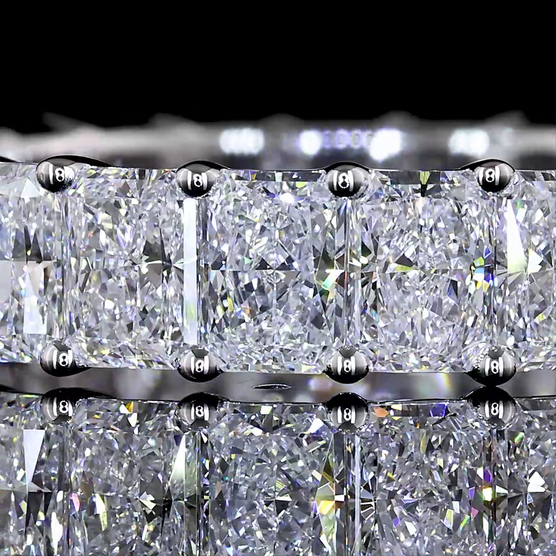 4ctw Radiant Prong Diamond Eternity Band