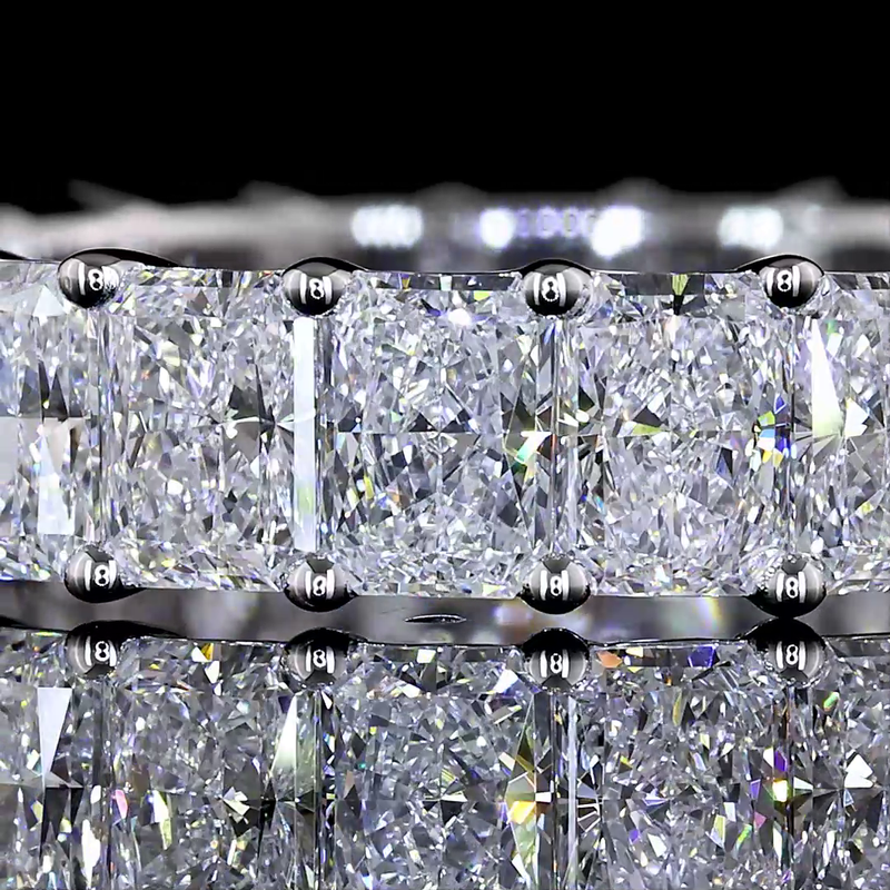 4ctw Radiant Prong Diamond Eternity Band