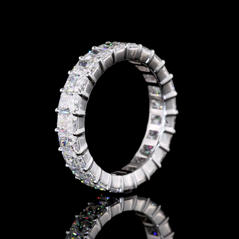 4ctw Radiant Prong Diamond Eternity Band