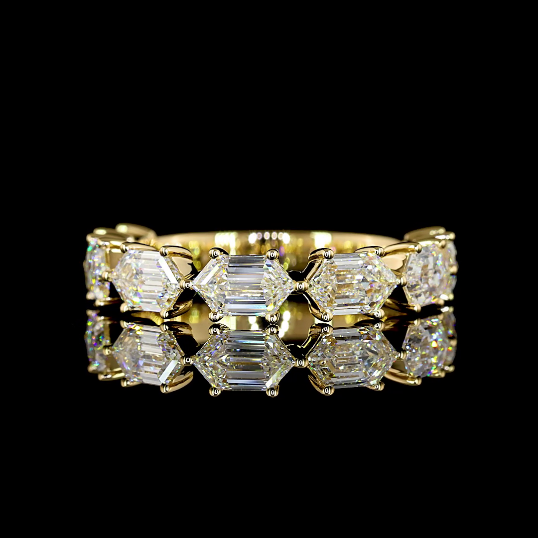 2-1/2ctw Prong East West Step Marquise Seven Stone Band
