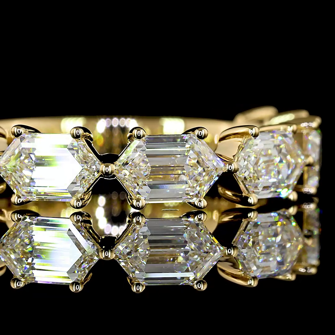 2-1/2ctw Prong East West Step Marquise Seven Stone Band