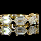 2-1/2ctw Prong East West Step Marquise Seven Stone Band