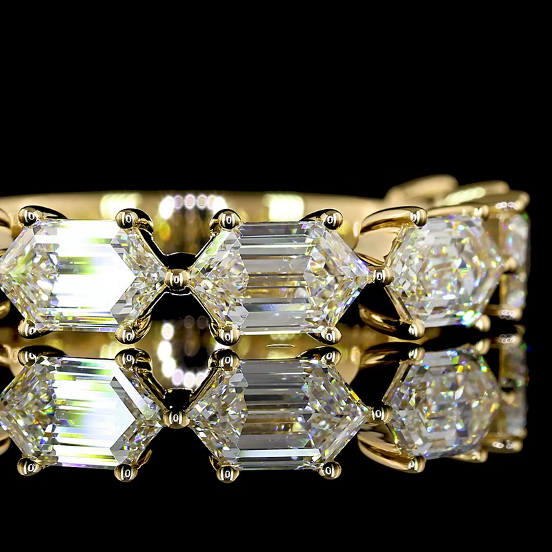 2-1/2ctw Prong East West Step Marquise Seven Stone Band