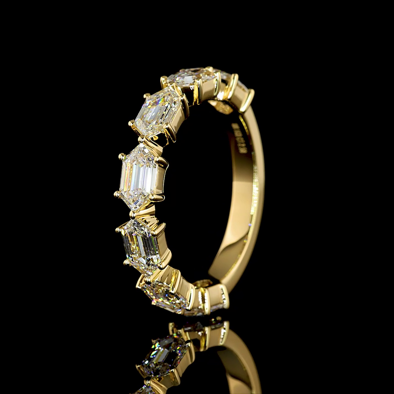 2-1/2ctw Prong East West Step Marquise Seven Stone Band