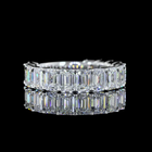 4-1/2ctw Emerald Prong Diamond 3/4 Eternity Band