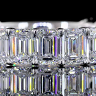 4-1/2ctw Emerald Prong Diamond 3/4 Eternity Band