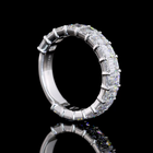 4-1/2ctw Emerald Prong Diamond 3/4 Eternity Band