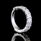 4ctw Radiant Prong Diamond 3/4 Eternity Band