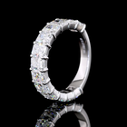 4ctw Radiant Prong Diamond 3/4 Eternity Band