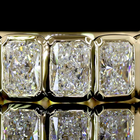 3ctw Radiant Bezel Diamond 3/4 Eternity Band