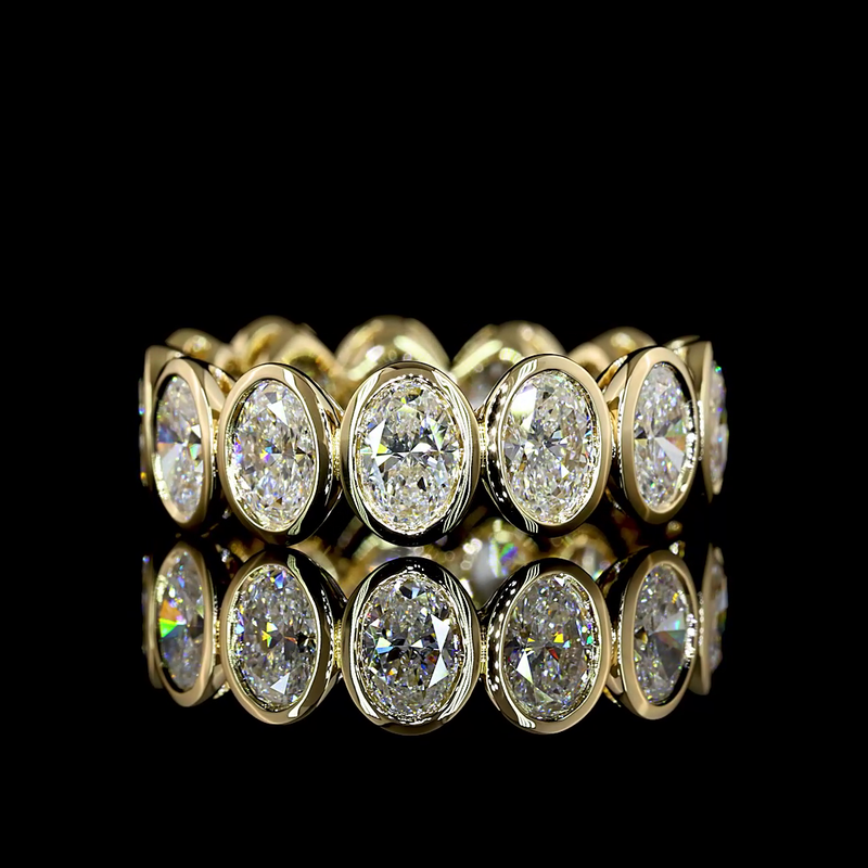 4ctw Oval Bezel Diamond Eternity Band