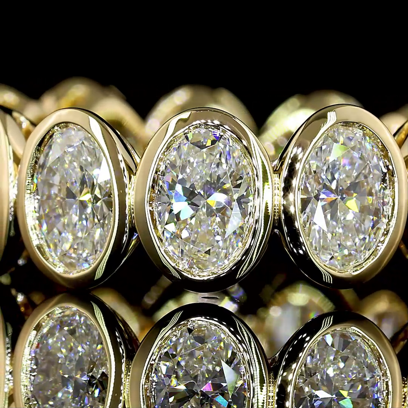 4ctw Oval Bezel Diamond Eternity Band