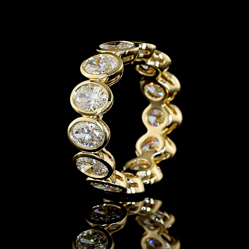 4ctw Oval Bezel Diamond Eternity Band